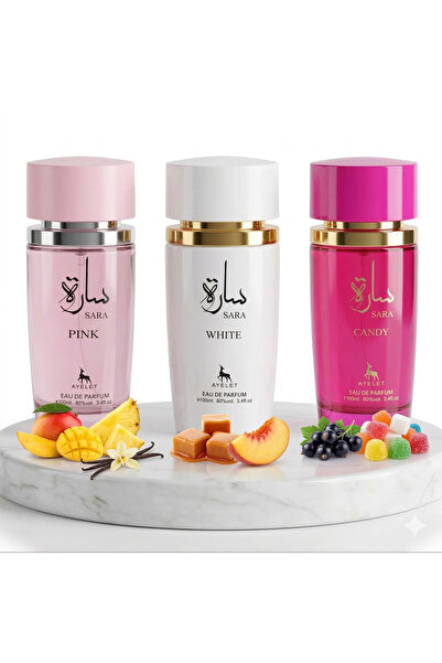 Ayelet Set of 3 Oriental Perfumes for Women100ML - Sara Pink + Sara White + S...