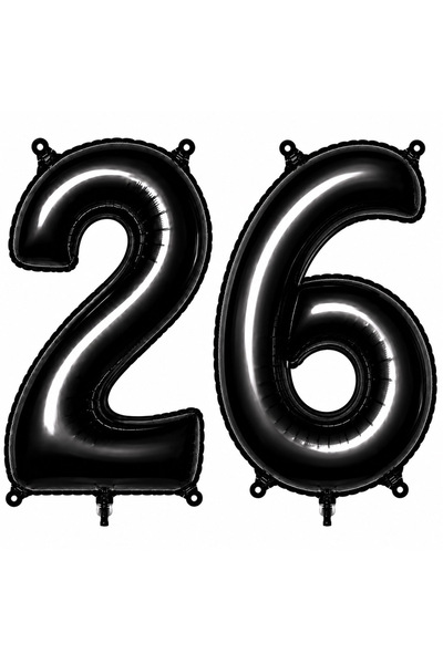 BeySüS 26 Foil Balloons Black Color (76 cm)