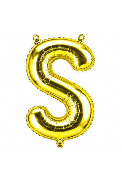 BeySüS Letter S Foil Balloon Gold Color (100 cm)