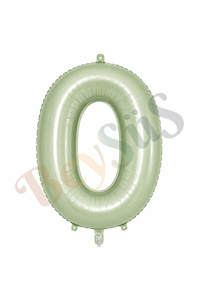 BeySüS 0 Number Foil Balloon Green Color (76 cm)