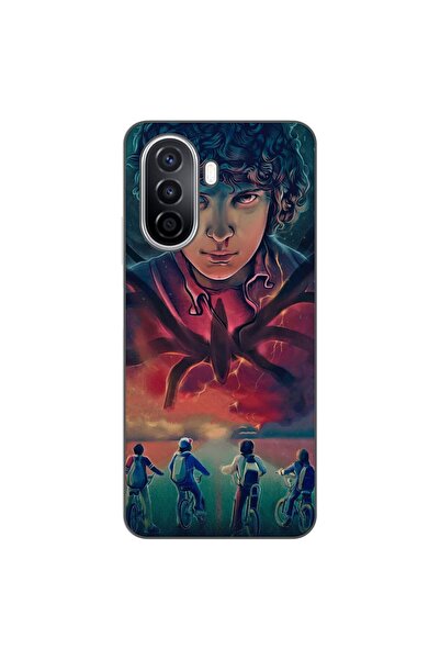 OEM Θήκη συμβατή με Huawei Nova Y70 από σιλικόνη gel TPU με σχέδιο Stranger T...