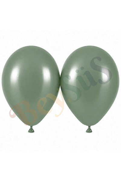 BeySüS Eucalyptus Color Latex Retro Balloon (50 cm) - 2 Pieces
