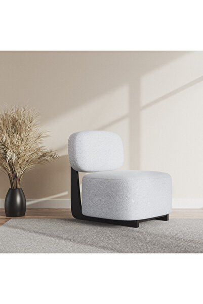 homejoyz Chair Boucle Fabric and Swedish Wood-White-Claud-72X81X72 cm