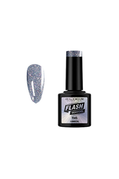 Elixir FLASH SEMI GEL (ΗΜΙΜΟΝΙΜΟ BΕΡΝΙΚΙ) - 1145 (GUNMETAL) 8ML