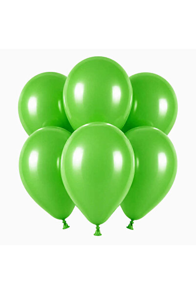 BeySüS Green Color Latex Pastel Balloon (30 cm) - 6 Pieces