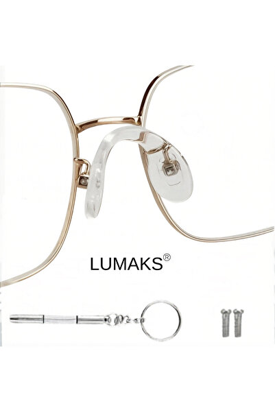 LUMAKS Screw-On Silicone Glasses Nose Pad Set 1 Piece + 2 Screws + Mini Screw...