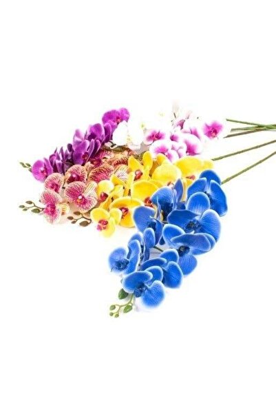 OEM Flori Artificiale Orhidee Cu 7 Flori /Fir Din Plastic Siliconat Alb Cu Roz