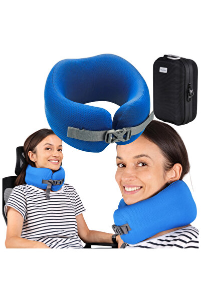 Mardil Travel Neck Pillow EASYNAP Memory Foam Navy, sleep support