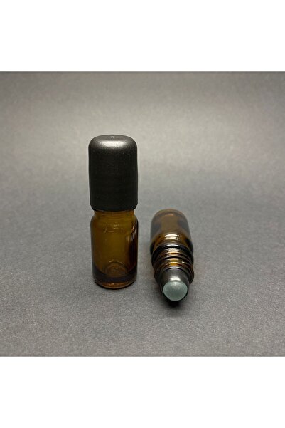 labshop41 5 ml Amber Cam Roll-on Şişe , Cam Esans Şişesi , 5cc Cam Bilyeli Şi...