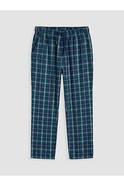 LC Waikiki Yeşil Regular Fit Ekose Erkek Pijama Altı