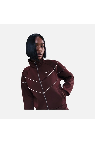 Nike Sportswear Windrunner Full Length Zippered Women's Black Jacket |   Hj09...