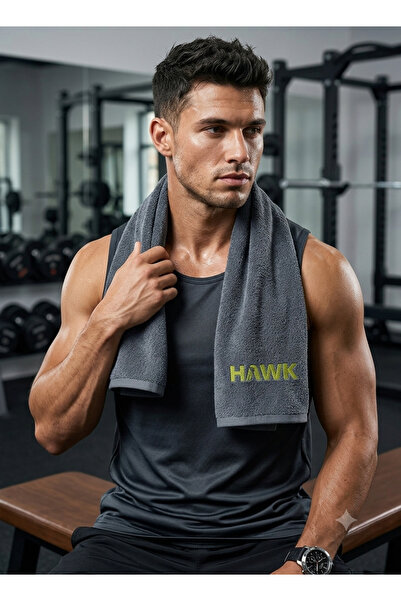 HAWK Sporcu Havlu Fitness Havlusu Gym Havlu Pamuk Coton Unisex Havlu 30*100 cm