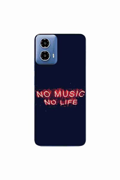OEM Θήκη συμβατή με Motorola Moto G34 Σιλικόνης Gel TPU με σχέδιο  "No Music ...