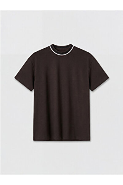 LC Waikiki νέα σεζόν Γυναικείο μπλουζάκι Brown Crew Neck Soft Touch