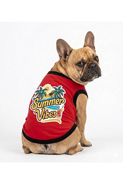 PetiliDünya Summer Vibes Dog Tank Top Cat Dog Outfit