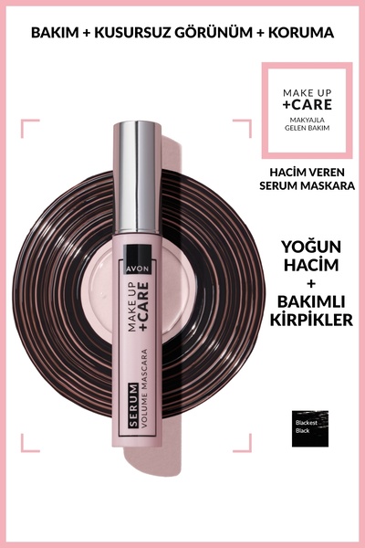 AVON Make up + Care Volumizing Serum Mascara-Blackest Black 10ml