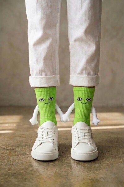 Esinti Hand-Holding Magnetic Socks, Friendship Socks, Cotton Single Pair