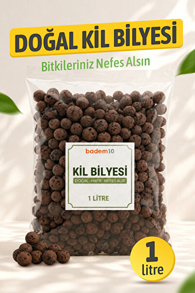 Badem10 Doğal Kil Bilyesi (1 Litre) Saksı Altı Drenaj Katmanı ve Dekoratif To...