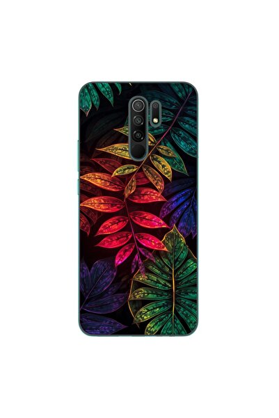 OEM Husa compatibila cu Xiaomi Redmi 9 Silicon Gel Tpu Model Minmal Neon Leav...