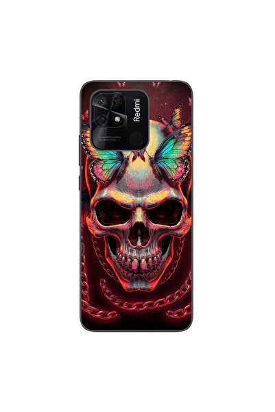 OEM Θήκη συμβατή με Xiaomi Redmi 10C από σιλικόνη TPU, με ολογραφικό κρανίο κ...
