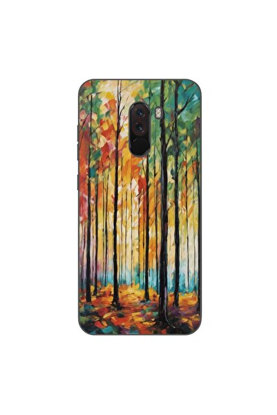 OEM Θήκη συμβατή με Xiaomi Pocophone F1 από σιλικόνη gel TPU με σχέδιο Πολύχρ...
