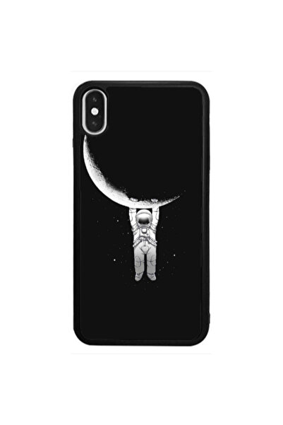 Other Apple iPhone Xs Max Swinging on the moon Black Glossy Θήκη