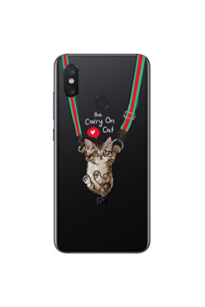 Other Xiaomi Mi A2 Lite Swinging cat Transparent Silicone TPU Θήκη