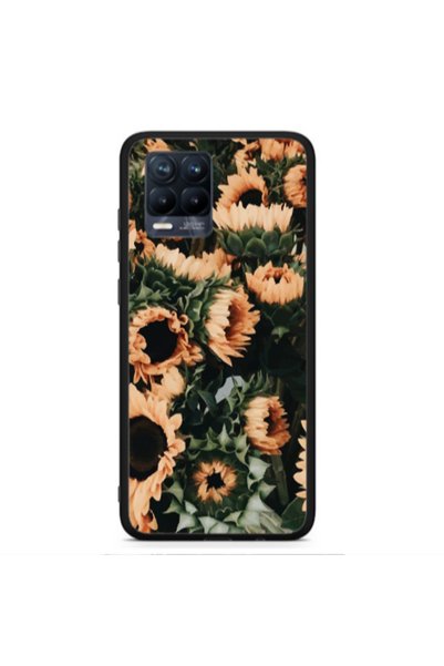 Other Realme 8 Sunflowers Black Glossy Θήκη