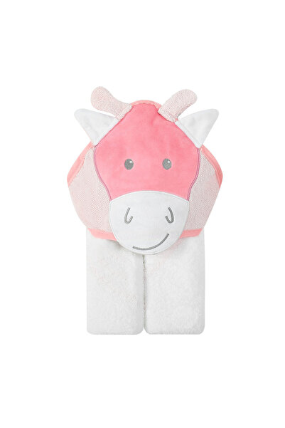 Mother's Choice Baby Hooded Towel 100% Cotton, Pink Pony, 84x84 cm