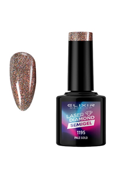 Elixir LASER DIAMOND SEMI GEL (ΗΜΙΜΟΝΙΜΟ BΕΡΝΙΚΙ) - 1195 (PALE Gold-coloRed) 8ML
