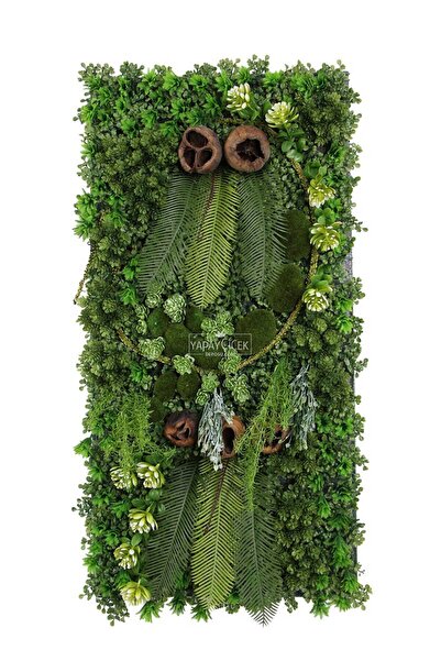 Yapay Çiçek Deposu Yapay Dikey Bitki Hazır Duvar Paneli 100 cm x 50 cm Model 18