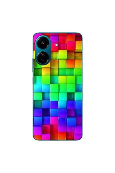 OEM Husa compatibila cu Xiaomi Redmi 13C 4G Silicon Gel Tpu Model Colorful Cubes