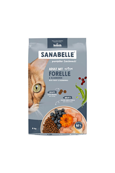 Sanabelle BOSCH Hrană pentru pisici Adult Trout 8kg