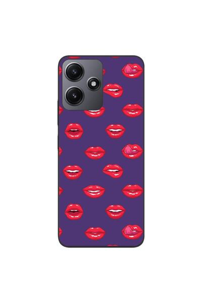 OEM Case compatible with Xiaomi Redmi 12 5G Silicone Gel Tpu Lips Pattern