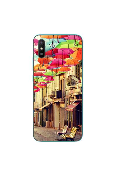 OEM Husa compatibila cu Xiaomi Redmi 9A Silicon Gel Tpu Model Strada Umbrele ...