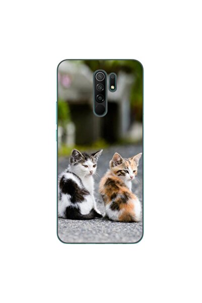OEM Калъф, съвместим с Xiaomi Redmi 9, силиконов гел TPU с шарка на котенца