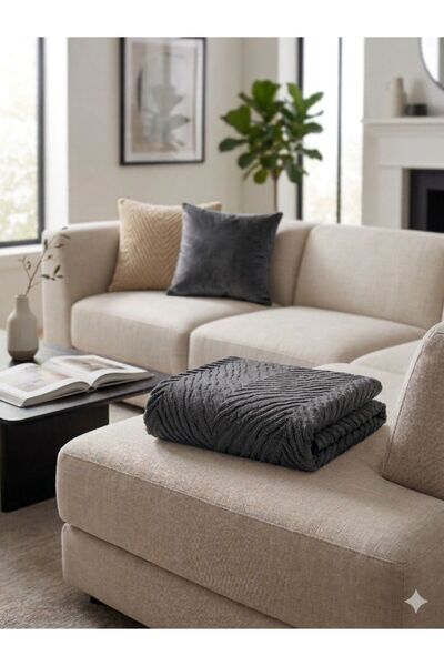 by ballı biocotton Tavşan Tüyü 170x210 Koltuk Örtüsü