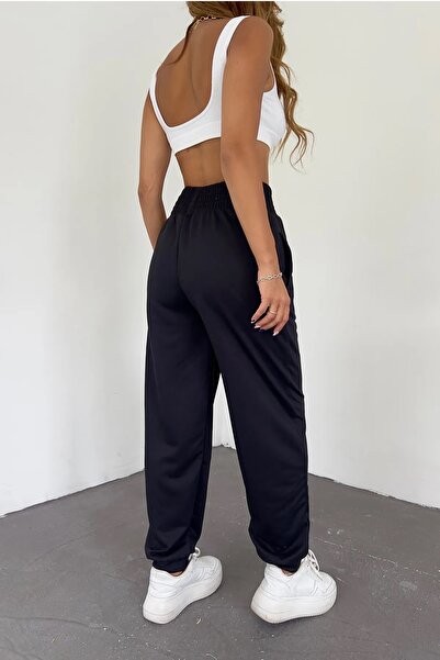 mrv women Women's Jogger Extra High Waist Compact Combed Cotton Sweatpants (Not Elasticated Cuffs)