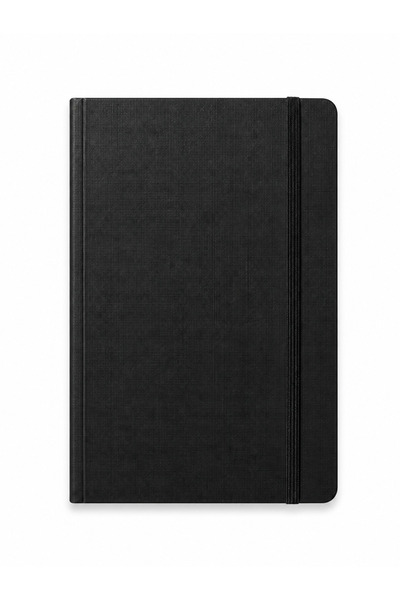 Fabriano Caiet Quaderno A6 80 de coli fără linii cu bandă elastică, Gel - Nero