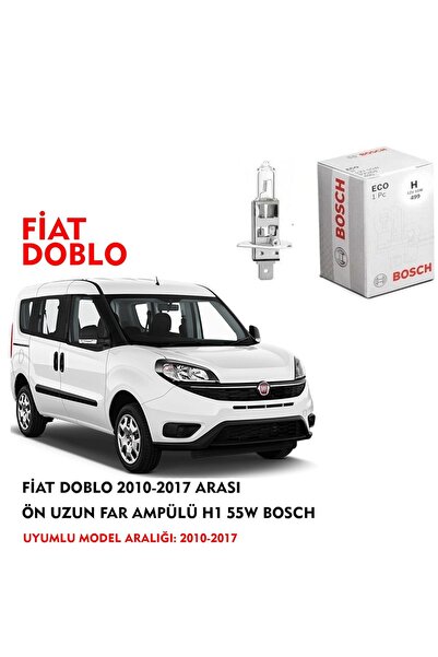Bosch Fiat Doblo 2010-2017 Uyumlu Arası Ön Uzun Far Ampülü ( 1 Adet Sarı)