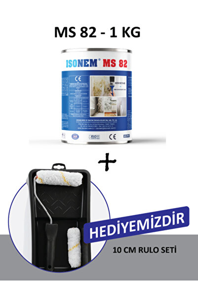 Isonem MS 82 Nem Boyası 1 kg - Beyaz (10 cm Rulo Seti Hediyeli)