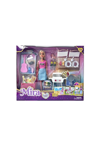 Mira Fashion - 11.5" PICNIC DOLL SET(brown skin)