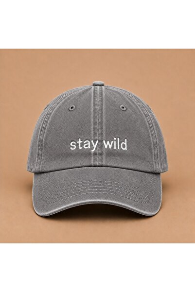 WeavedCo Stay Wild Written Vintage Washed Cap