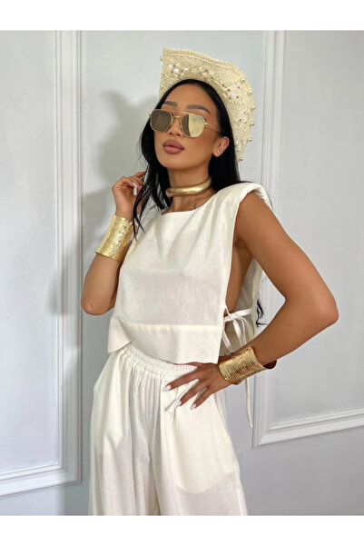CC STORE RANIA set, made of linen, Drapey top and wide pants for warm days