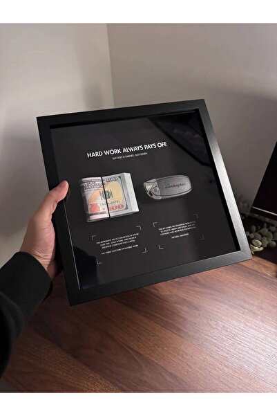 NOİRFRAM Noirframe® Luxury Shadow Box Tablo – Lamborghini Anahtar & Dolar Tas...