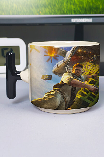 ZipZap Uncharted Printed Ceramic Luxury Mug (1 Piece) T-Shaped Special Black ...