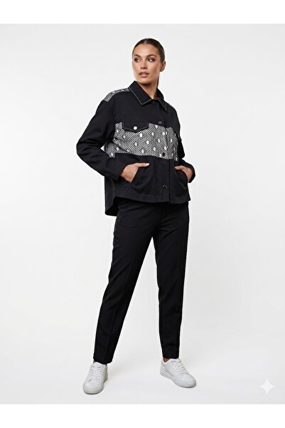 centilmen Ysati̇s Mesh Detailed Snap Fastener Jacket 1000109