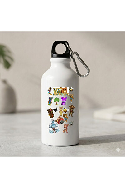 ALPŞAN TİCARET Super Bear Adventure Karakterli 600 ml Alüminyum Su Matarası