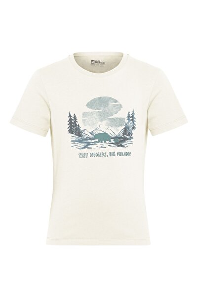 Jack Wolfskin Tricou copii cu imprimeu SS 2025-Alb-176