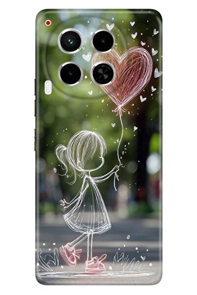 TECNO Camon 30 (CL6) Kılıf Minik Kız Temalı Desenli Darbe Emici Silikon